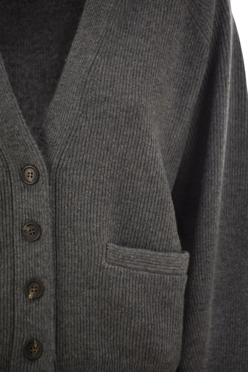 RIBBED CASHMERE V-NECK CARDIGAN sold by Lord & Taylor product image thumbnail 4