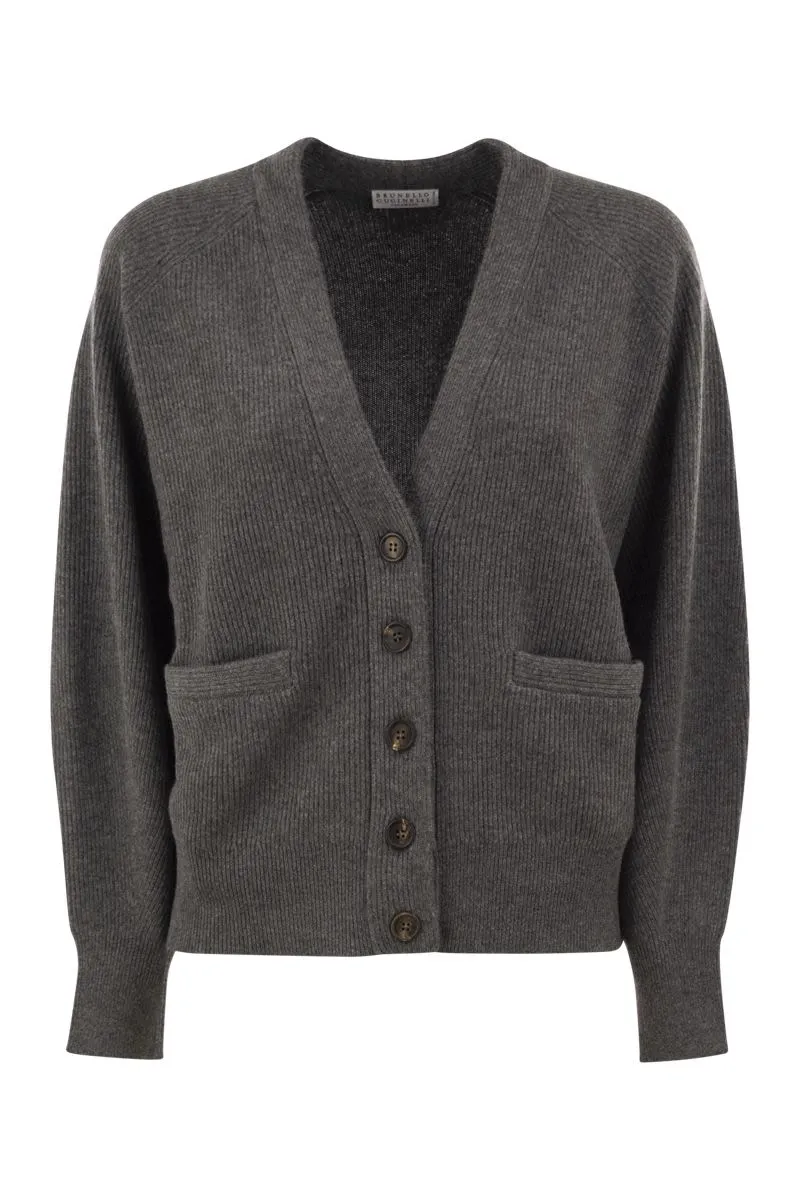 RIBBED CASHMERE V-NECK CARDIGAN sold by Lord & Taylor