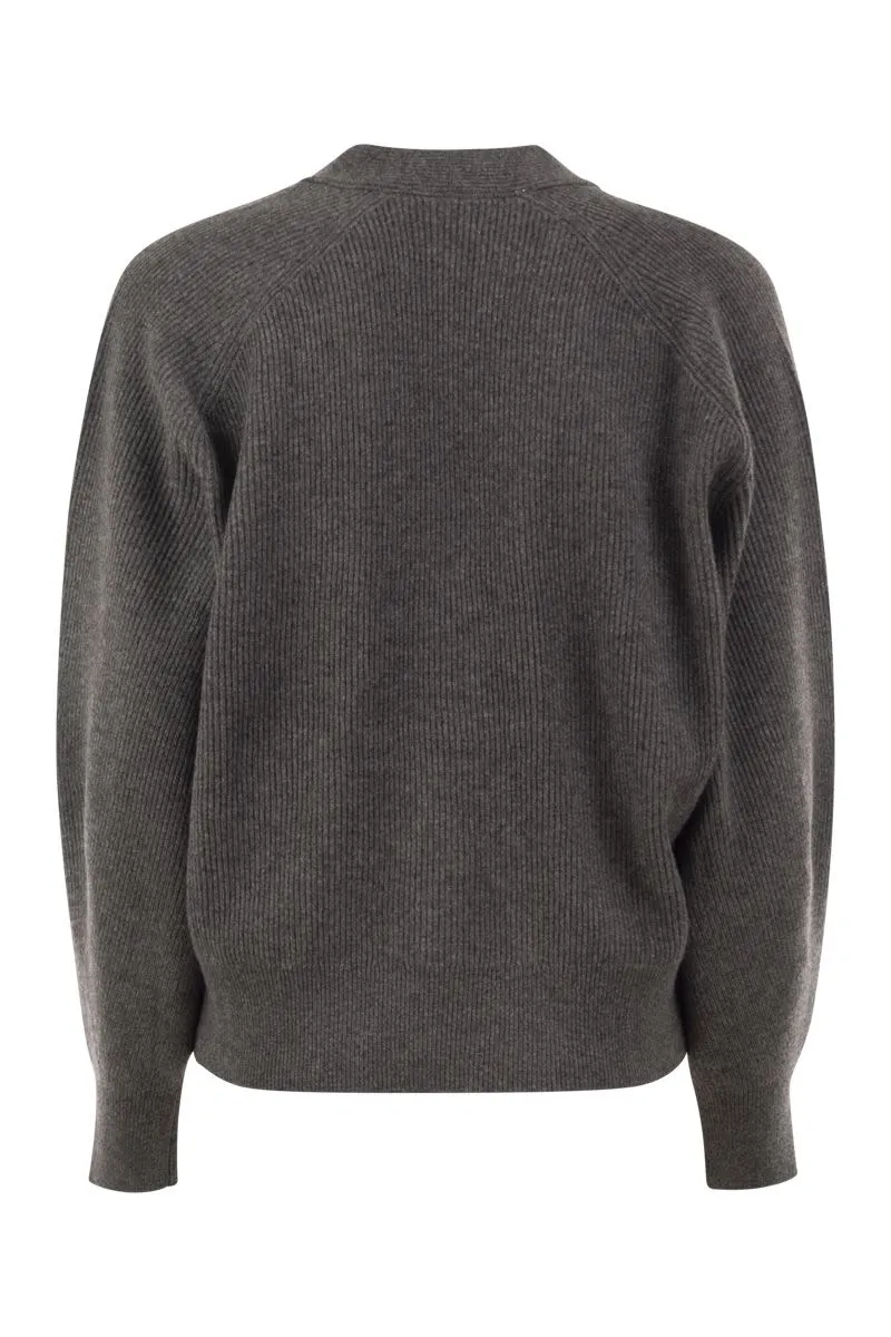 RIBBED CASHMERE V-NECK CARDIGAN sold by Lord & Taylor product image thumbnail 2