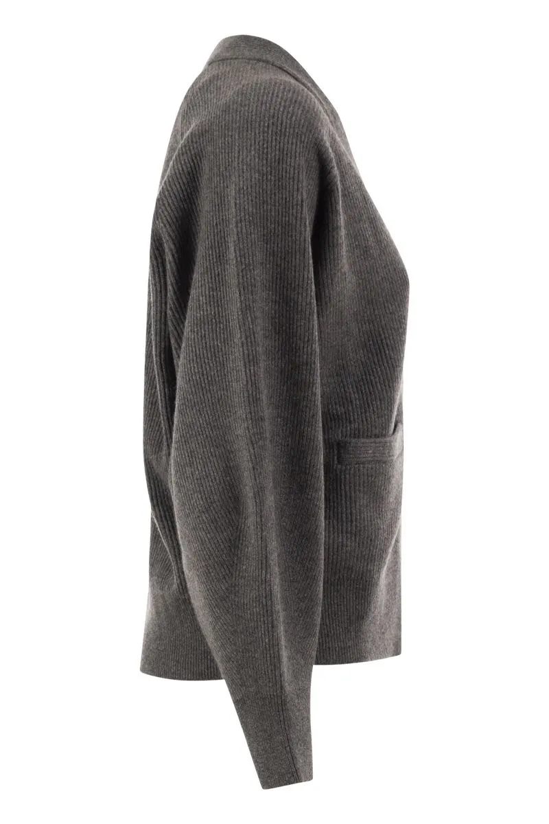 RIBBED CASHMERE V-NECK CARDIGAN sold by Lord & Taylor product image thumbnail 3