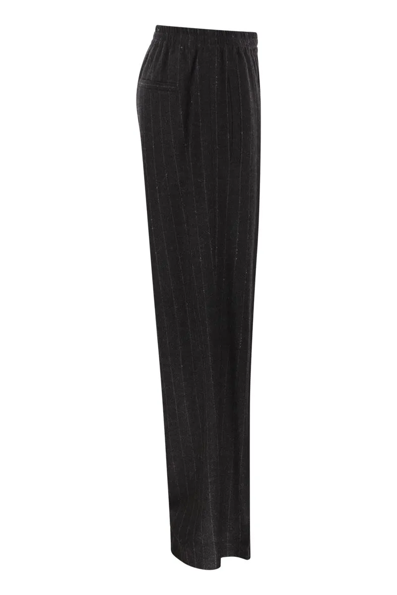 PINSTRIPED FLANNEL TROUSERS WITH SEQUINS sold by Lord & Taylor product image thumbnail 3