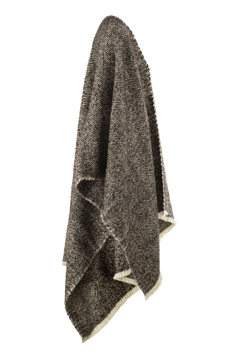 HERRINGBONE WOOL, CASHMERE AND ALPACA CAPE sold by Lord & Taylor product image thumbnail 3