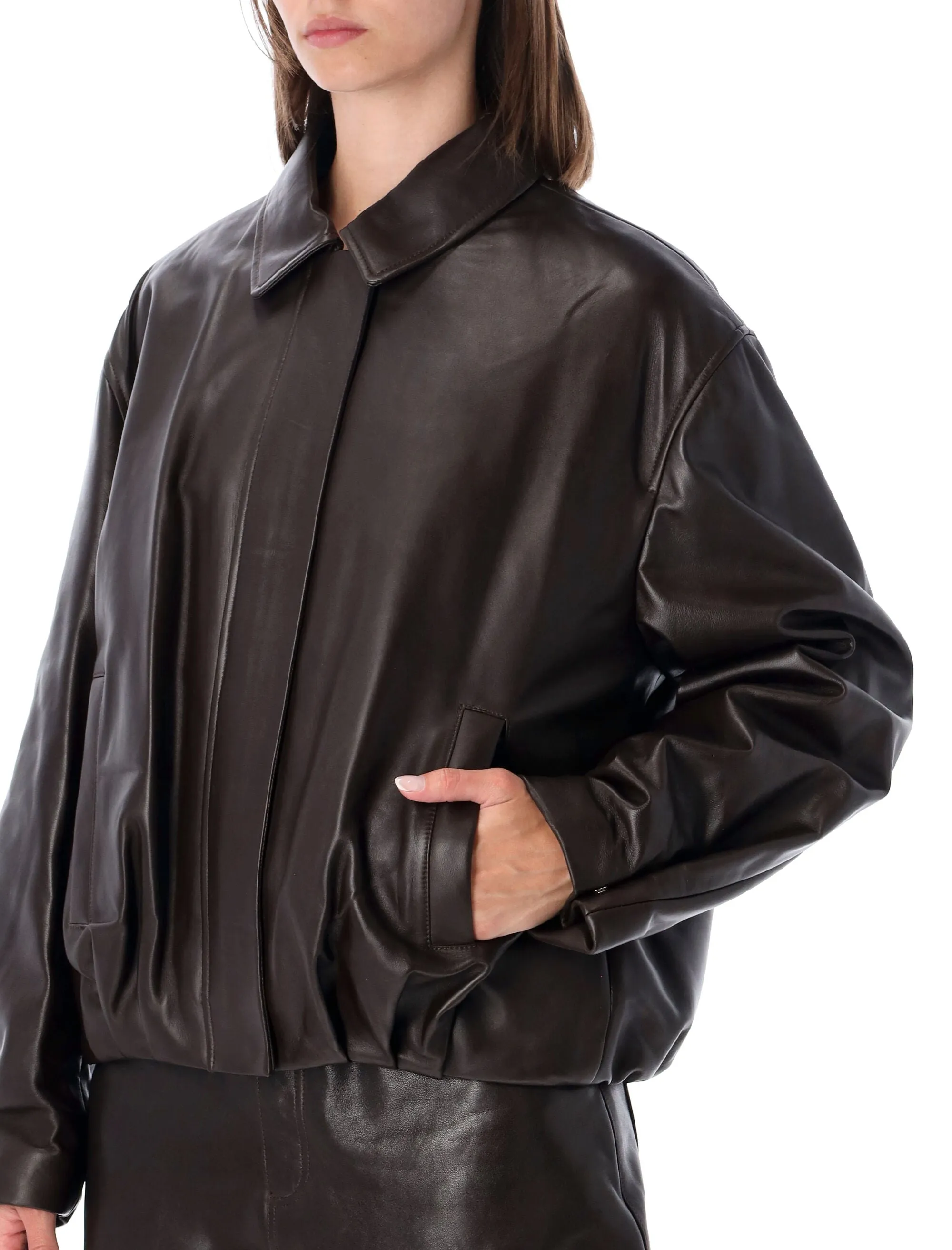ARMA MELIS LEATHER BOMBER JACKET sold by Lord & Taylor product image thumbnail 3