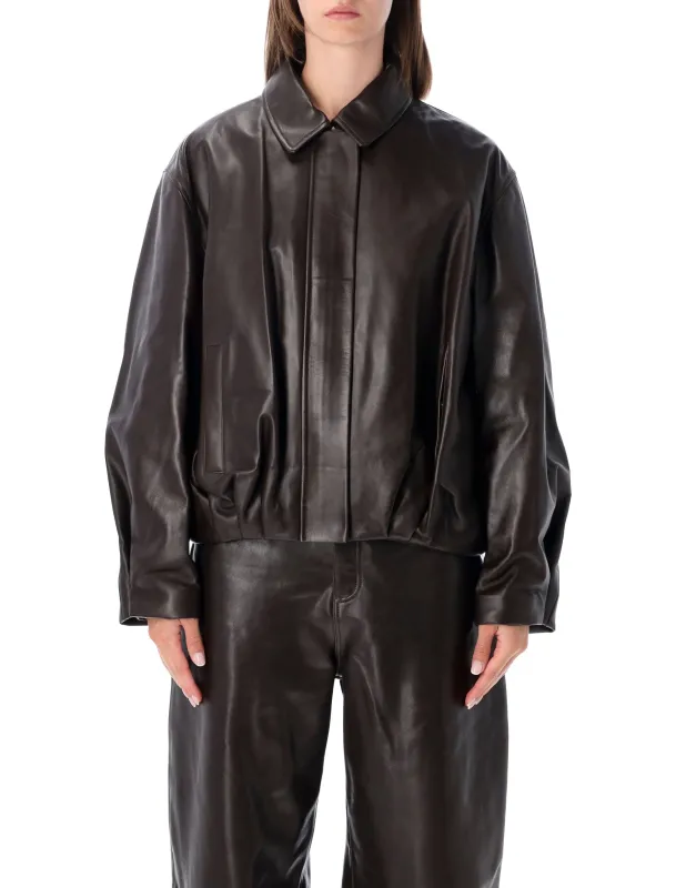 ARMA MELIS LEATHER BOMBER JACKET made by ARMA