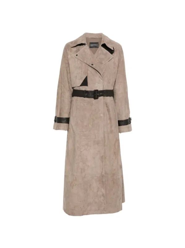 LEATHER TRENCH COAT made by Emporio Armani