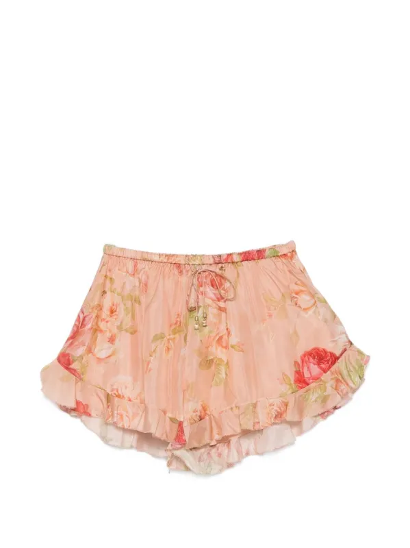 ROSELIGHT SILK SHORTS made by Zimmermann