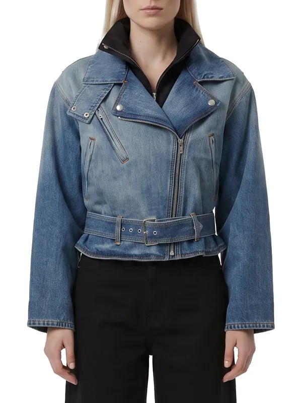 Reverse denim jacket made by Alaia