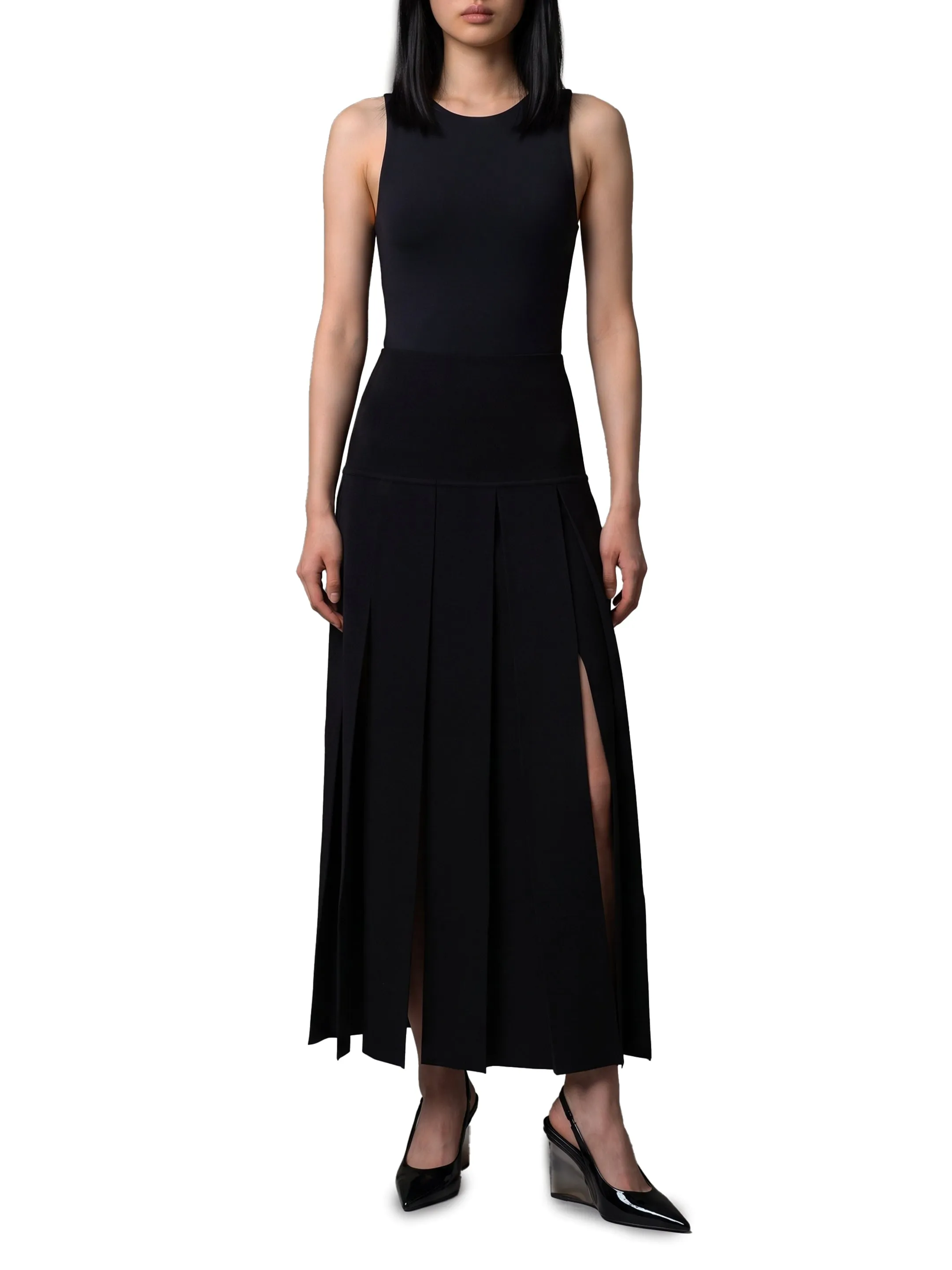Pleated midi skirt sold by Lord & Taylor product image thumbnail 2