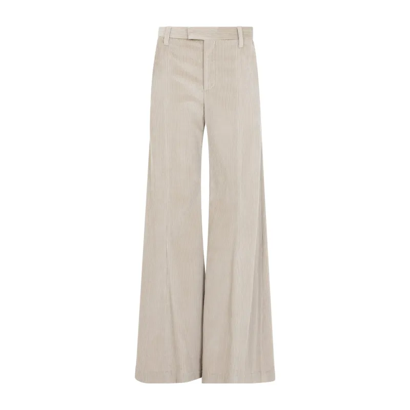 COTTON CORDUROY WIDE-FLARE TROUSERS WITH MONILI made by Brunello Cucinelli