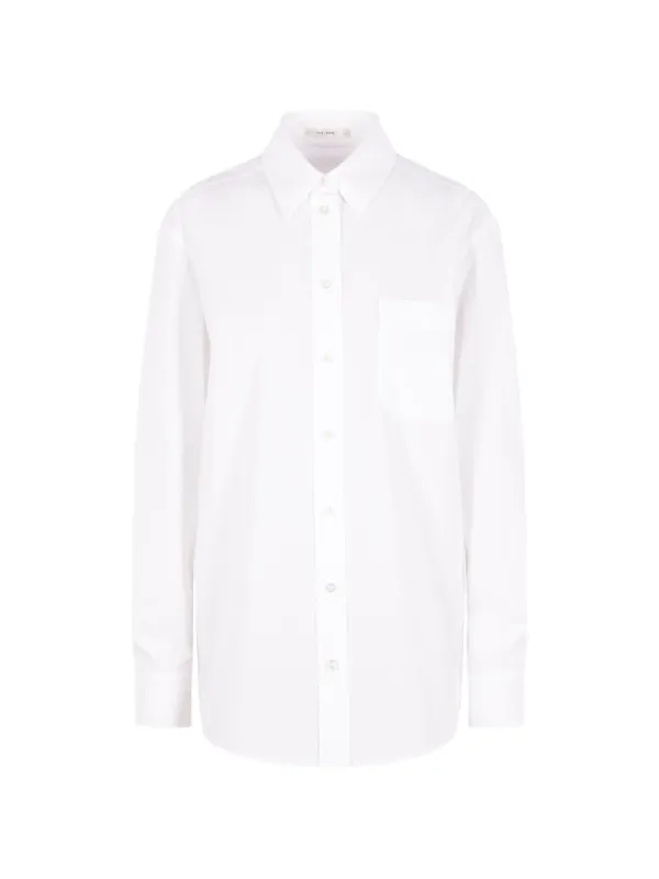 GAVINA PATCH-POCKET LONG-SLEEVE SHIRT made by The Row