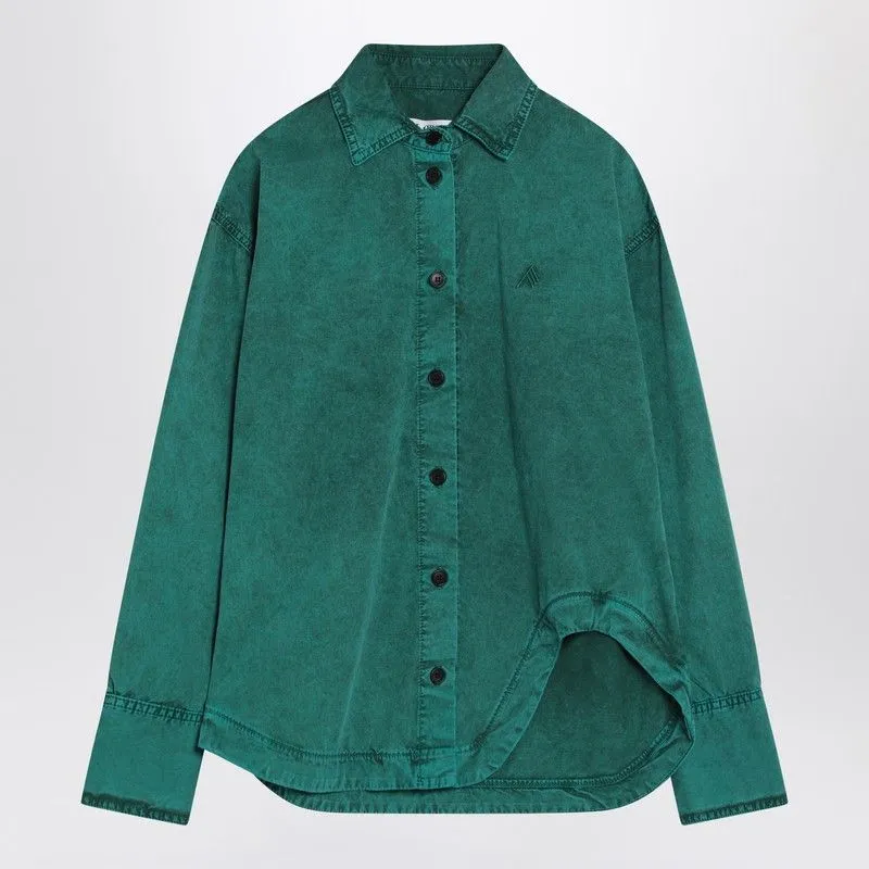 GREEN COTTON SHIRT made by The Attico