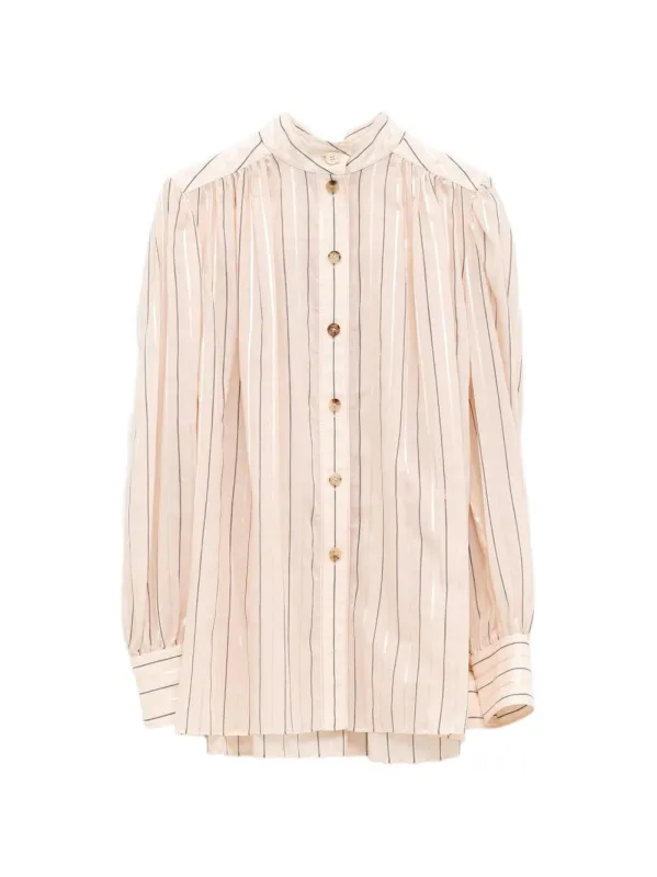 GATHERED BLOUSE IN COTTON AND SILK POPLIN made by Chloe