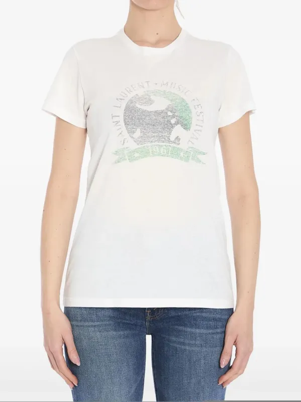 COTTON CREW-NECK T-SHIRT made by Yves Saint Laurent