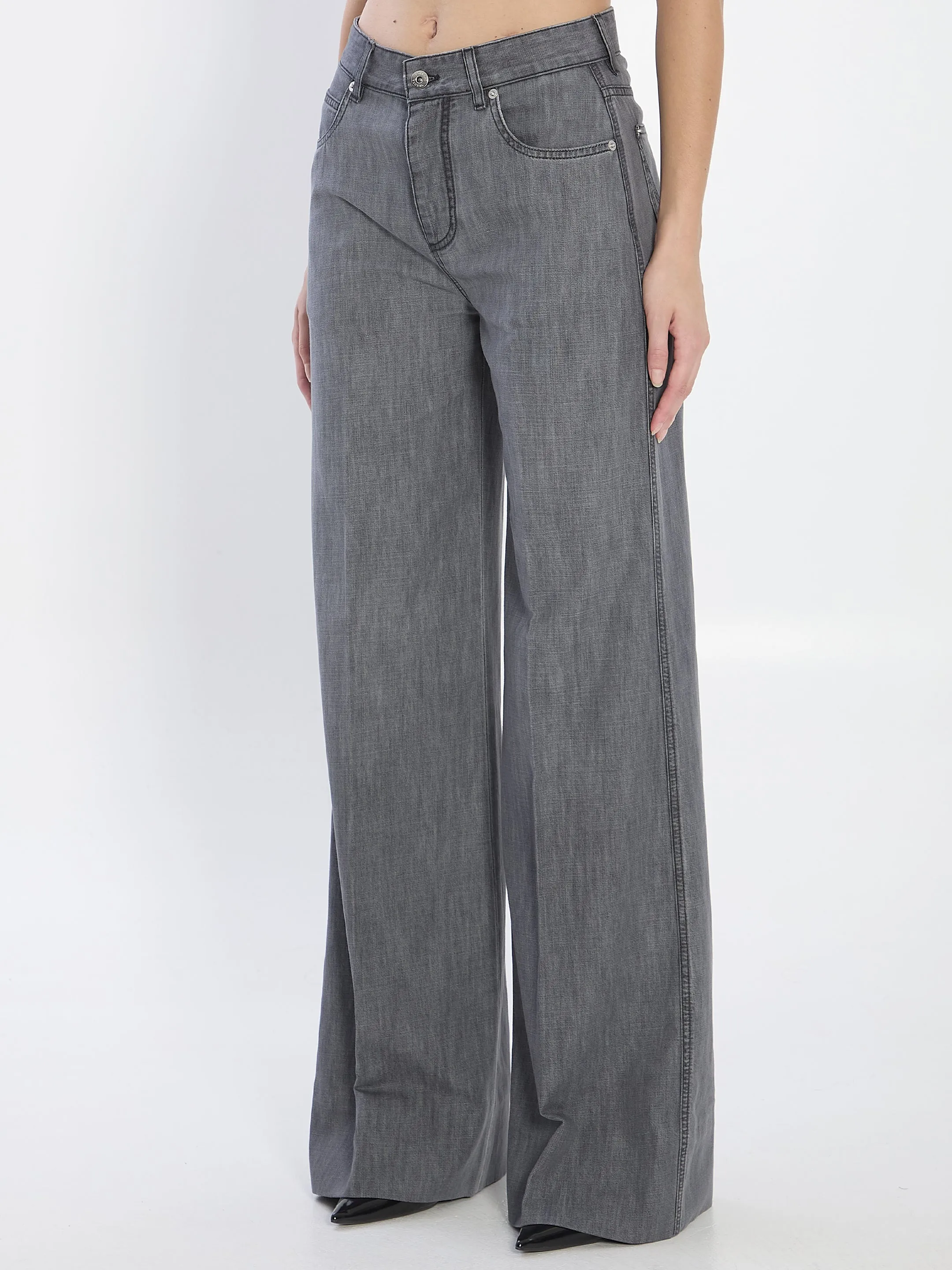 WIDE-LEG JEANS sold by Lord & Taylor product image thumbnail 2