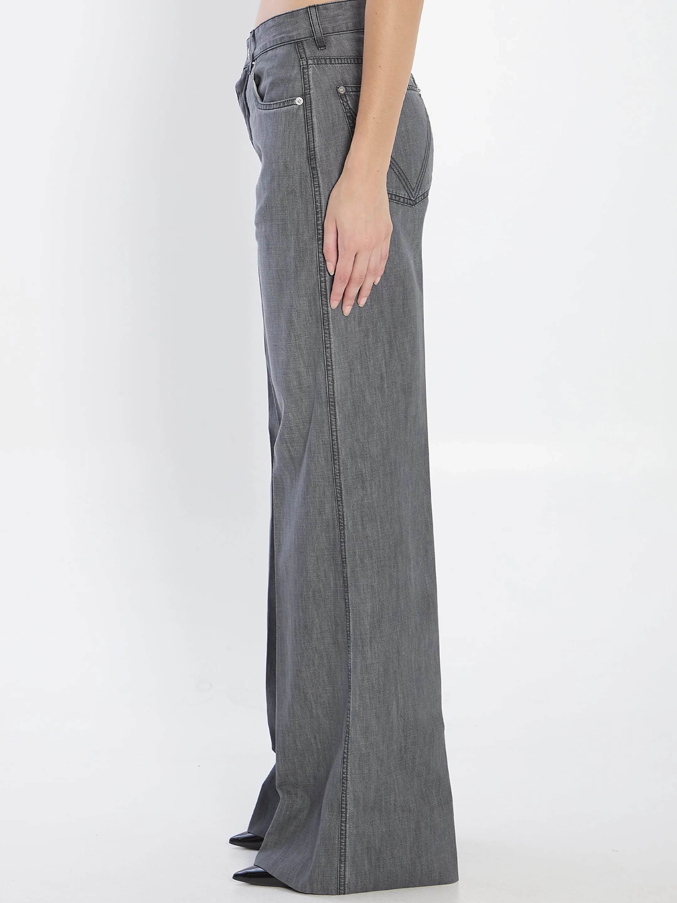 WIDE-LEG JEANS sold by Lord & Taylor product image thumbnail 3