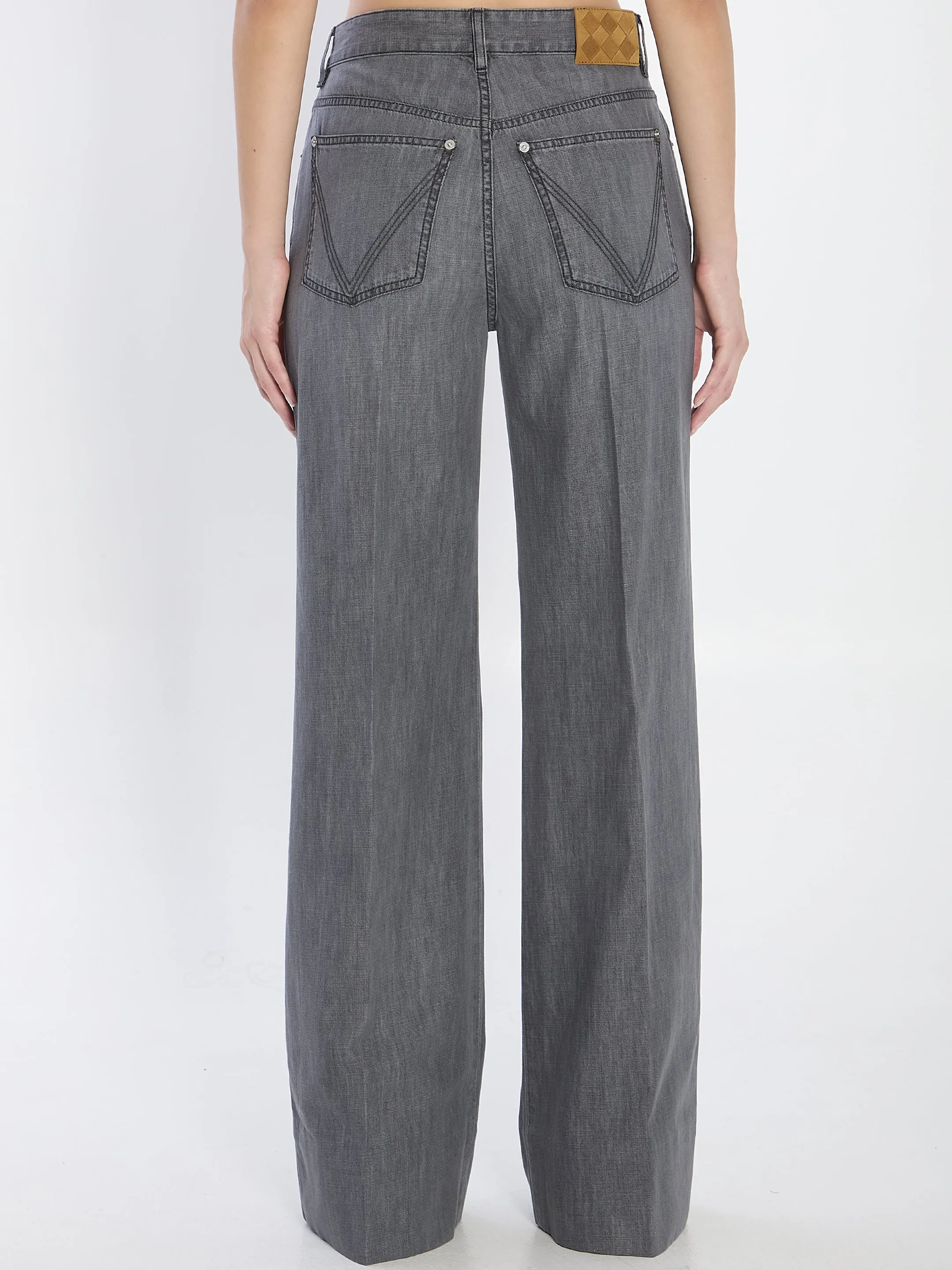 WIDE-LEG JEANS sold by Lord & Taylor product image thumbnail 4