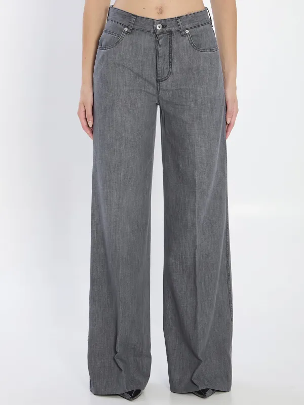 WIDE-LEG JEANS made by Bottega Veneta