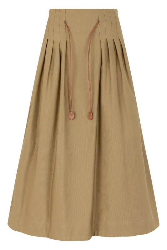 PLEATED SKIRT WITH ADJUSTABLE WAIST made by MaxMara