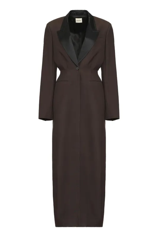 BELLOW SINGLE-BREASTED LONG COAT made by KHAITE