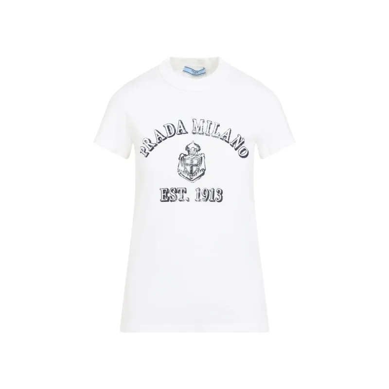 COTTON CREW-NECK T-SHIRT made by Prada