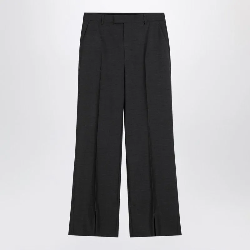 GRAY WOOL TROUSERS made by Gucci