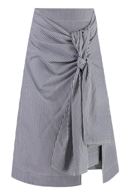 COTTON AND LINEN SKIRT made by Bottega Veneta
