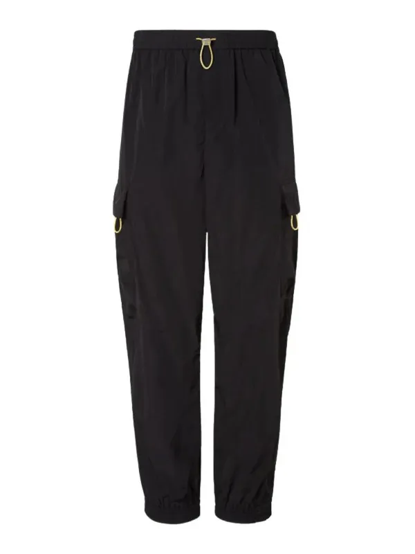 BLACK POLYAMIDE PANTS made by Fendi