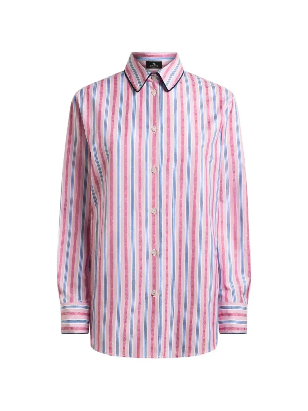 ETRO BOYFRIEND COTTON JACQUARD SHIRT made by Etro