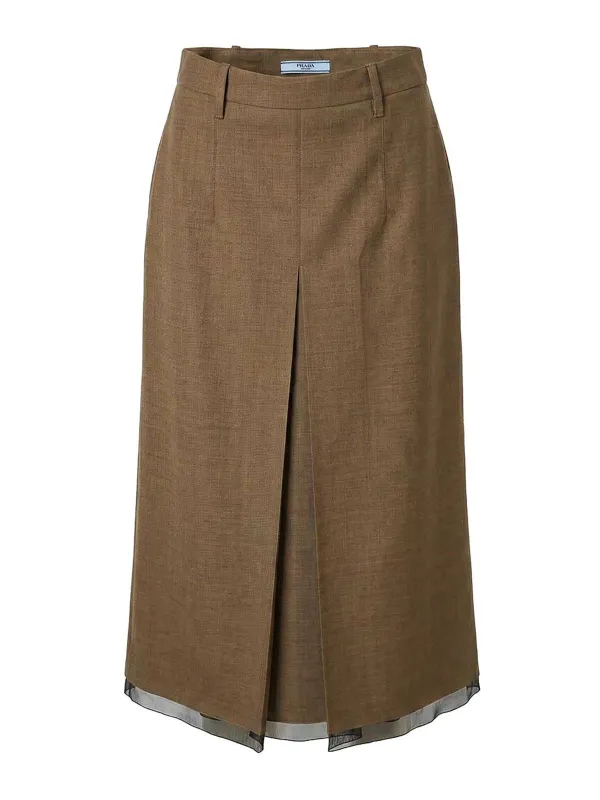 WOOL MIDI SKIRT made by Prada