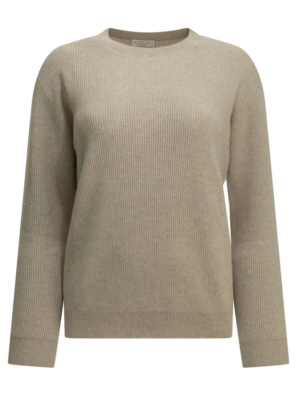 CASHMERE CREW-NECK SWEATER made by Brunello Cucinelli