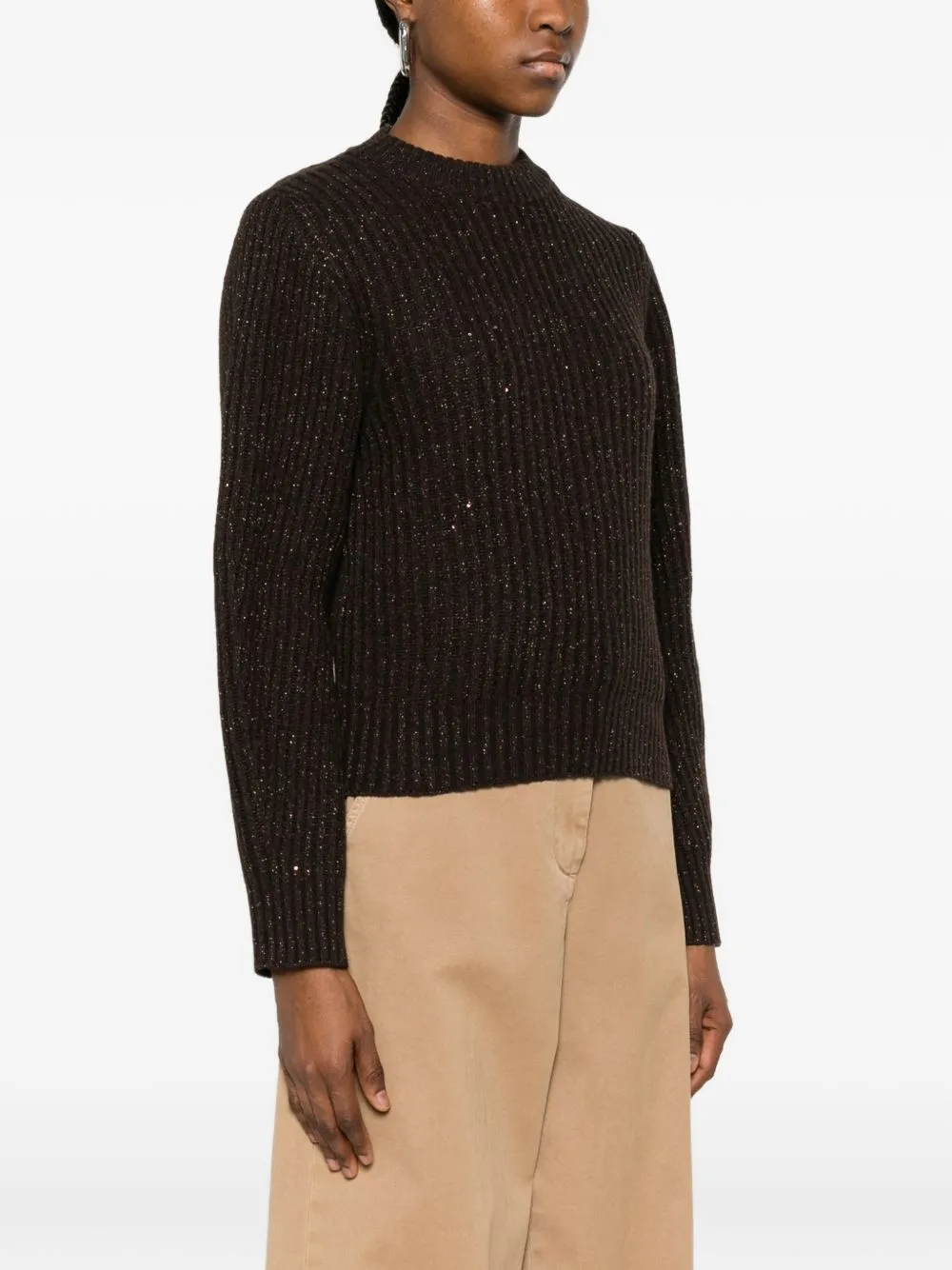 SPARKLING & DAZZLING CASHMERE AND WOOL RIBBED SWEATER sold by Lord & Taylor product image thumbnail 3