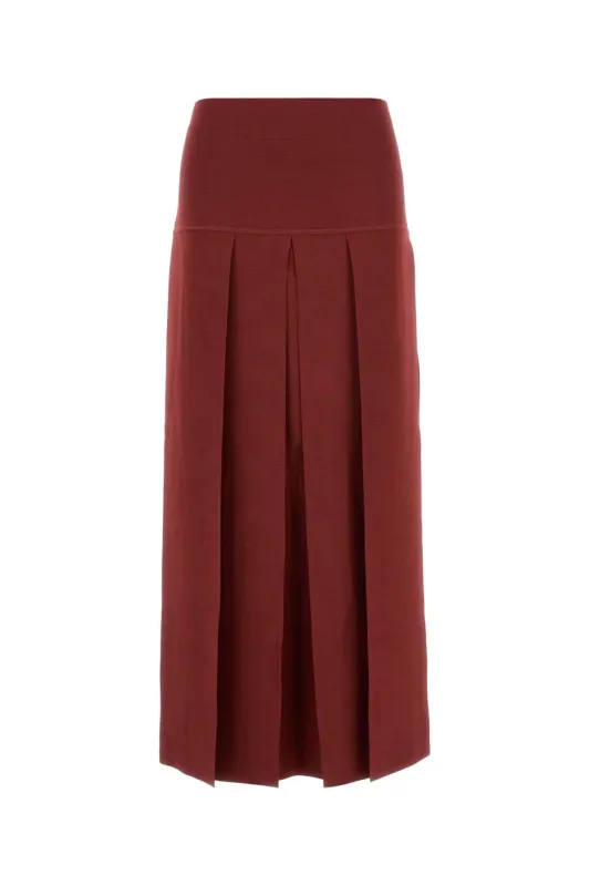 TYRIAN PURPLE STRETCH VISCOSE BLEND SKIRT made by Alaia
