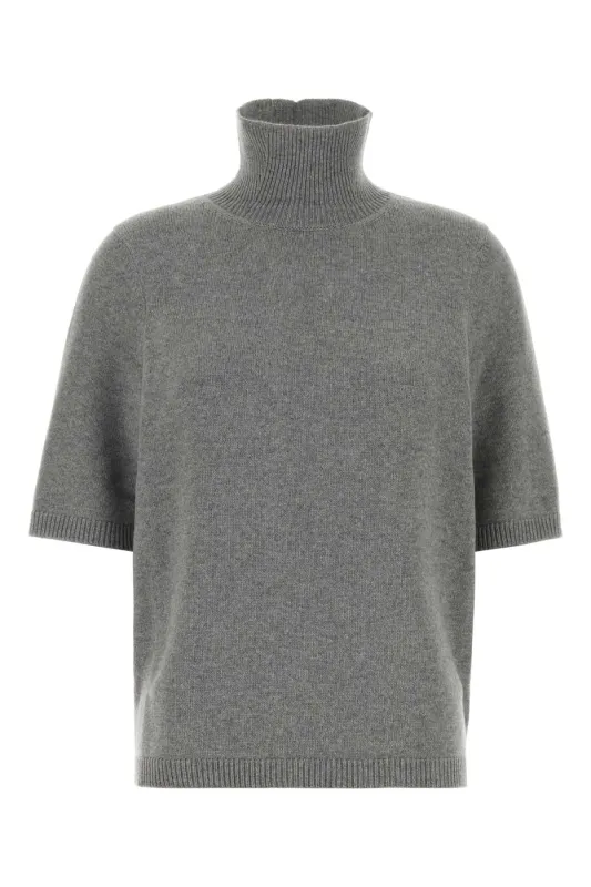 GREY STRETCH CASHMERE BLEND SWEATER made by Alaia