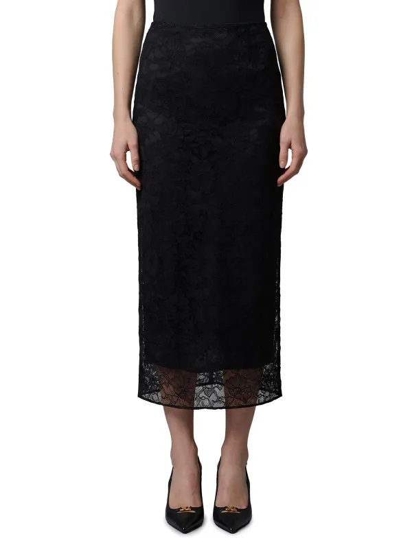 BLACK LACE MIDI SKIRT made by Dolce & Gabanna