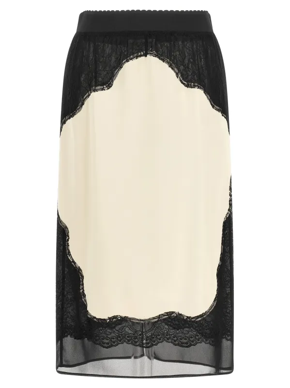 Lace insert skirt made by The Attico