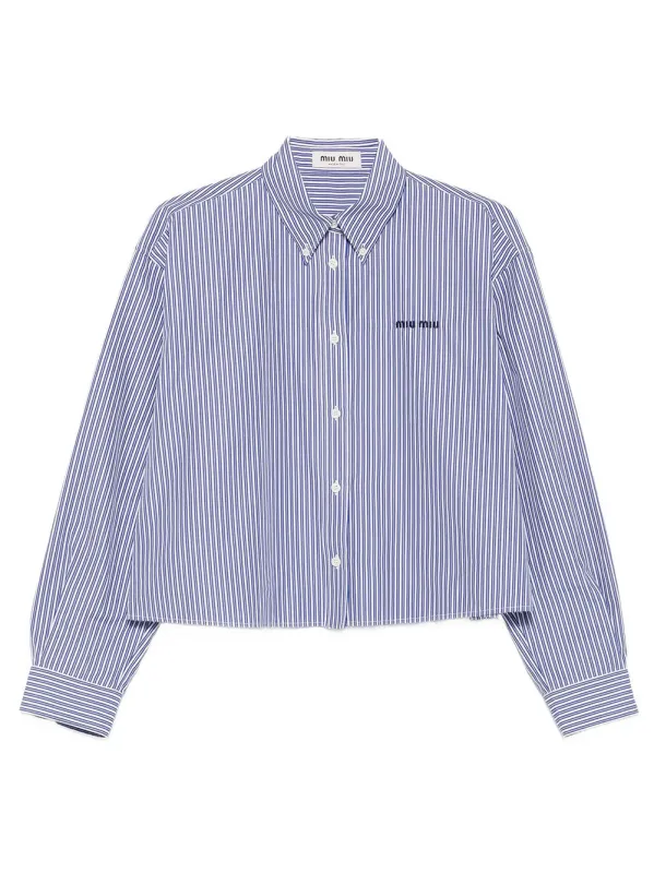 MICRO PINSTRIPE POPLIN SHIRT made by Miu Miu