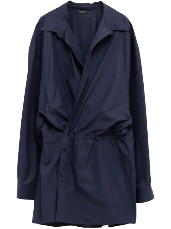 ELASTICATED WAISTBAND COTTON SHIRT MINI DRESS made by Balenciaga