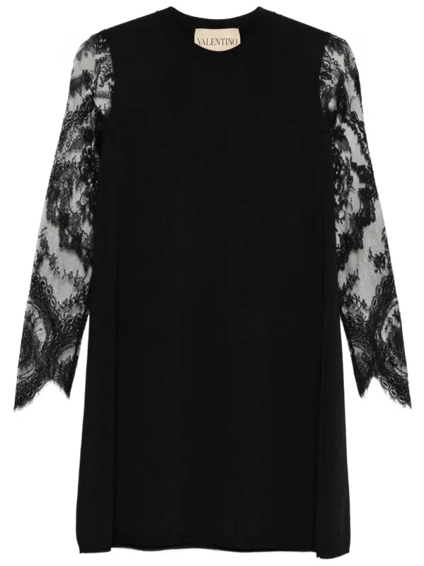 LACE-SLEEVE MINI DRESS made by Valentino Garavani
