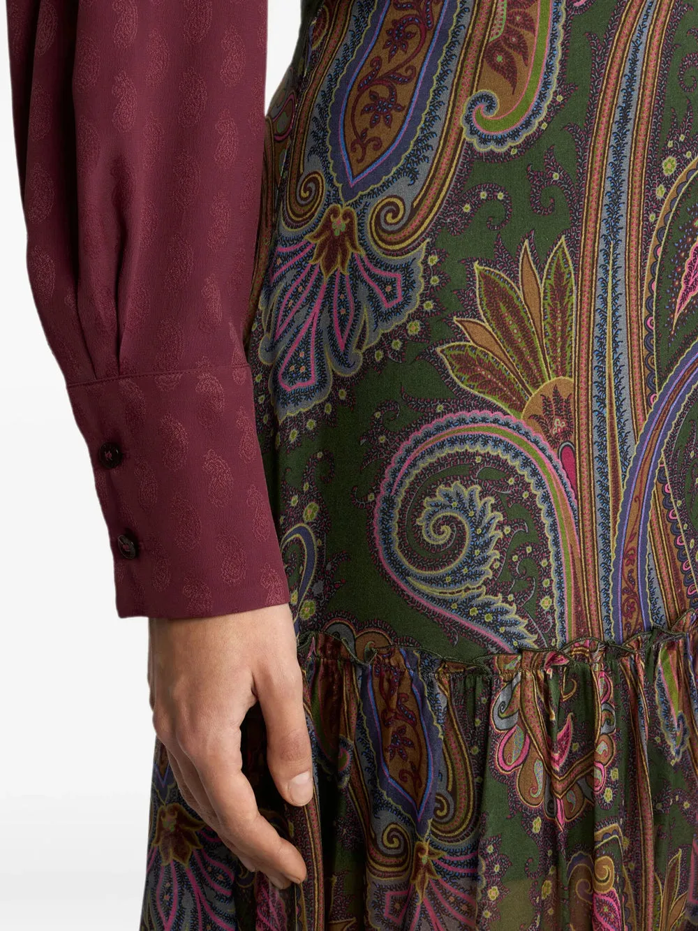 SILK MAXI SKIRT WITH PLACED PAISLEY PRINT sold by Lord & Taylor product image thumbnail 5