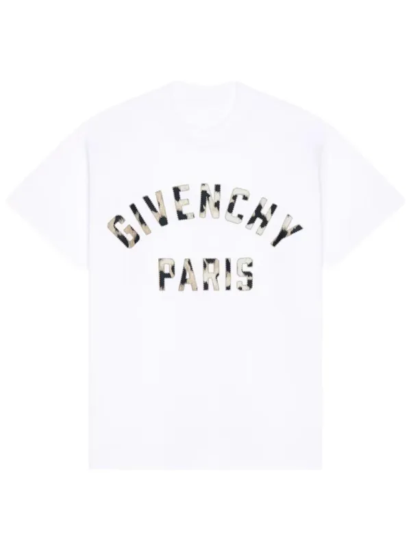 NEW T-SHIRT IN COTTON WITH GIVENCHY PARIS EMBROIDERY made by Givenchy