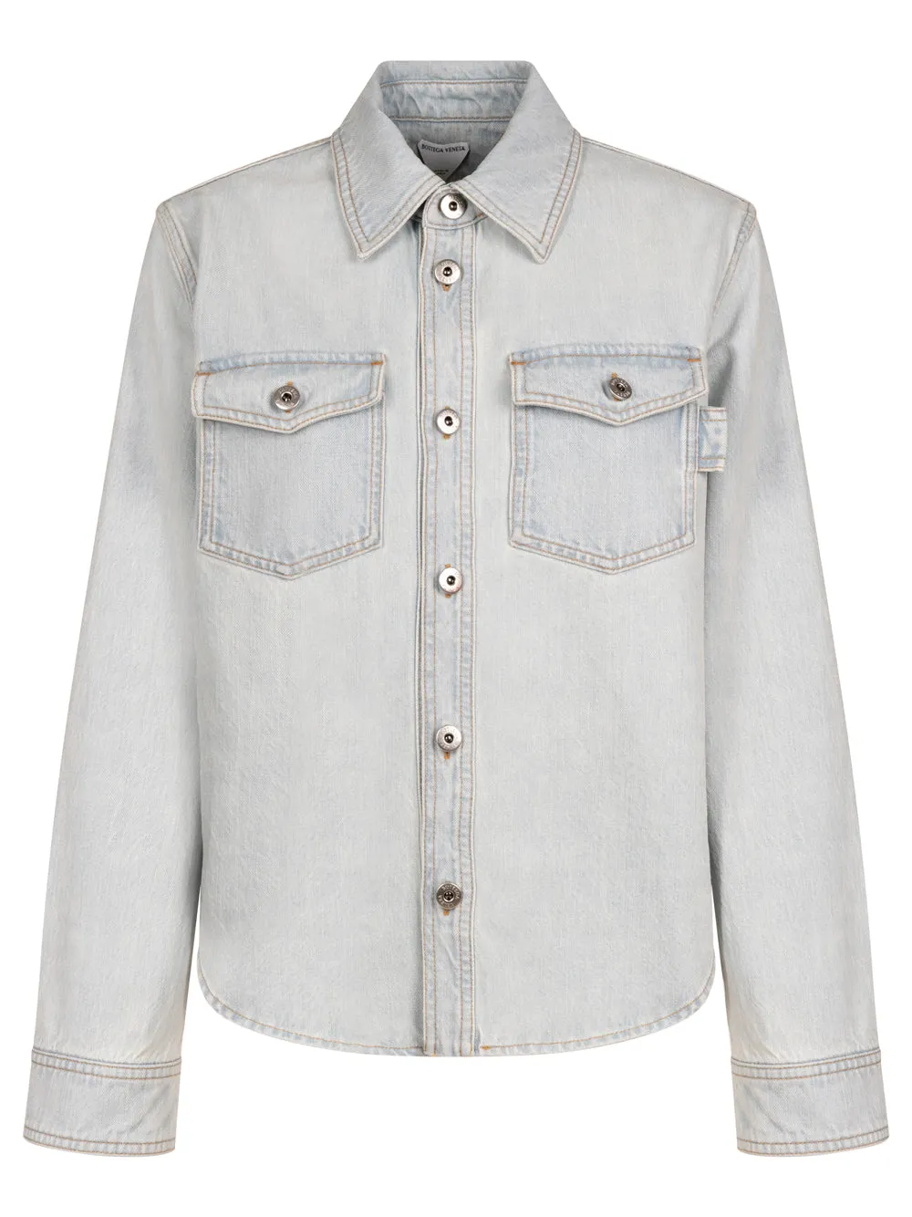 EXTRA BLEACHED DIRTY DENIM SHIRT sold by Lord & Taylor