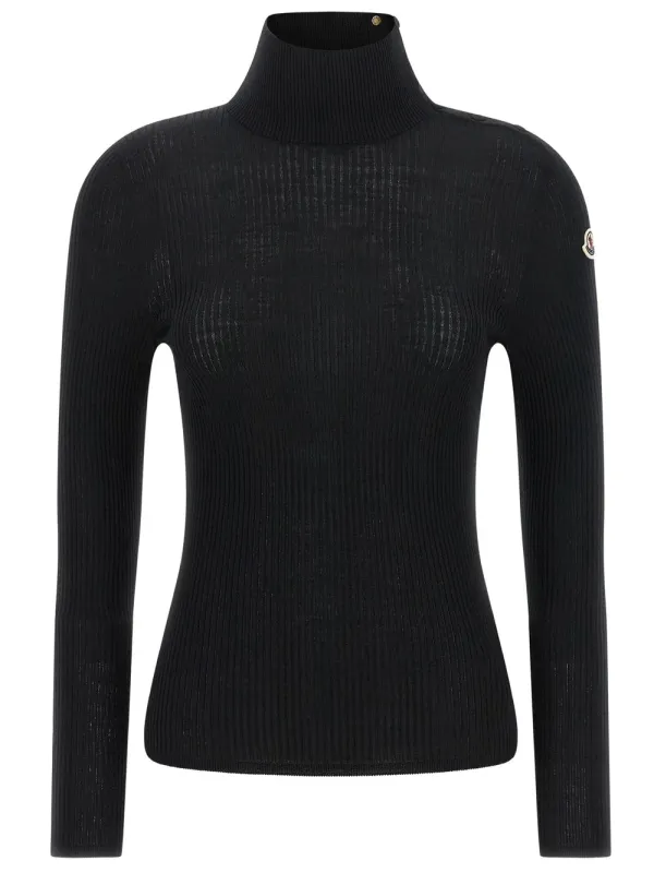 MAGLIONE IN LANA LAVORATA A TRAMA made by Moncler