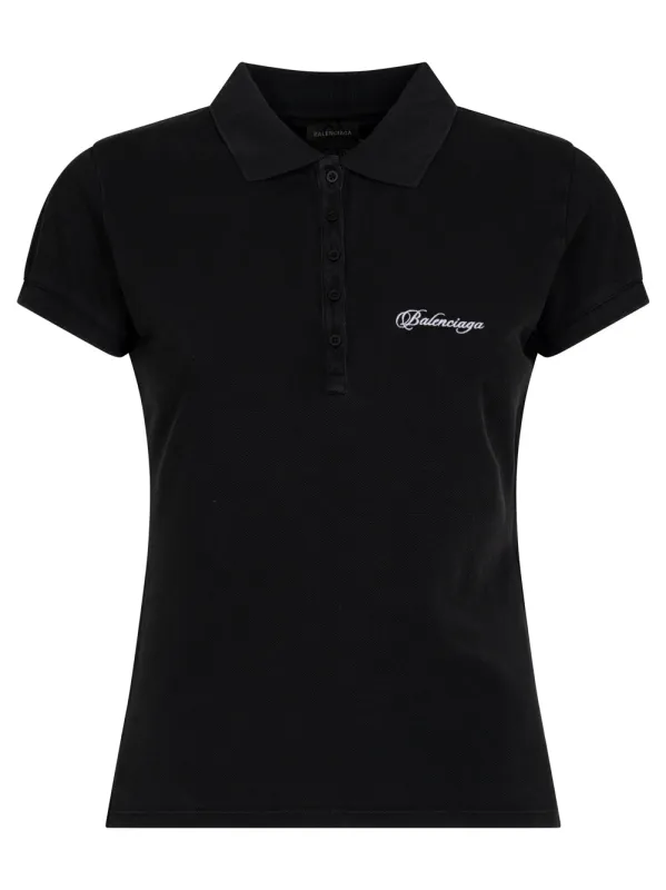 FITTED POLO WITH LOGO EMBROIDERY made by Balenciaga