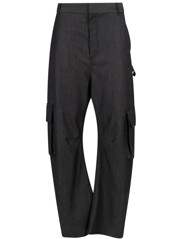 BARREL LEG WOOL CARGO PANTS made by Balenciaga