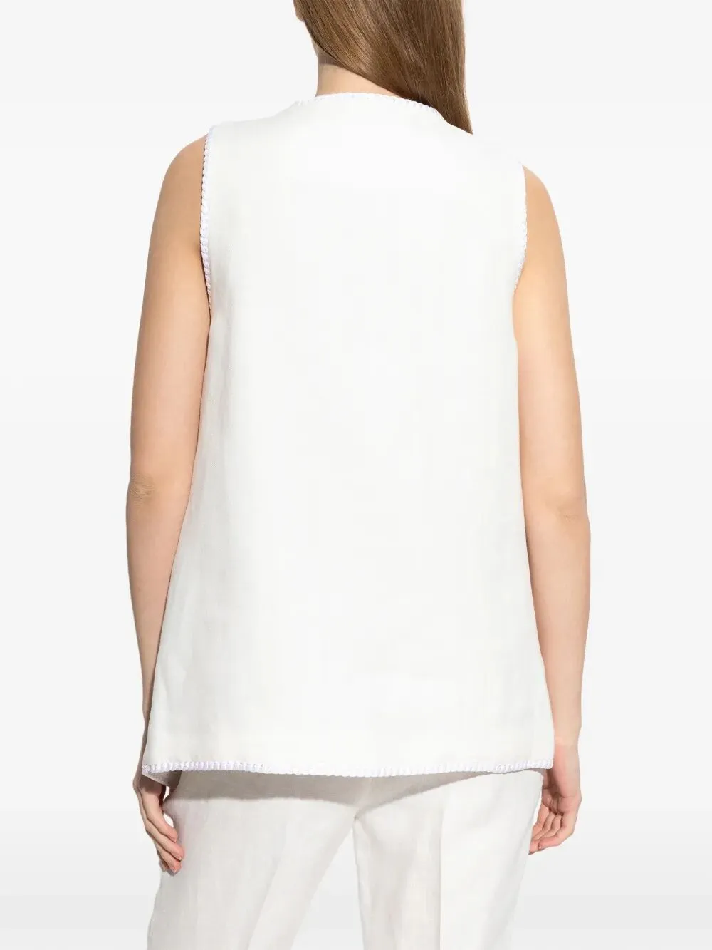 BUTTON-DOWN WAISTCOAT WITH TRIMS sold by Lord & Taylor product image thumbnail 5