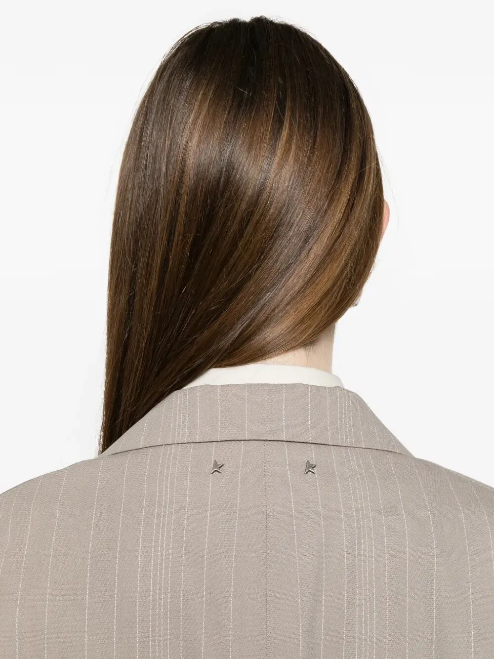 PINSTRIPE OVERSIZED WOOL BLEND BLAZER WITH BROCHE sold by Lord & Taylor product image thumbnail 3