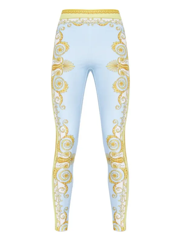 BAROQUE-PRINT LEGGINGS made by Versace