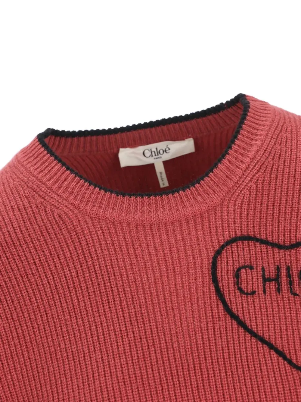 CROPPED FITTED WOOL KNIT LOGO SWEATER sold by Lord & Taylor product image thumbnail 3