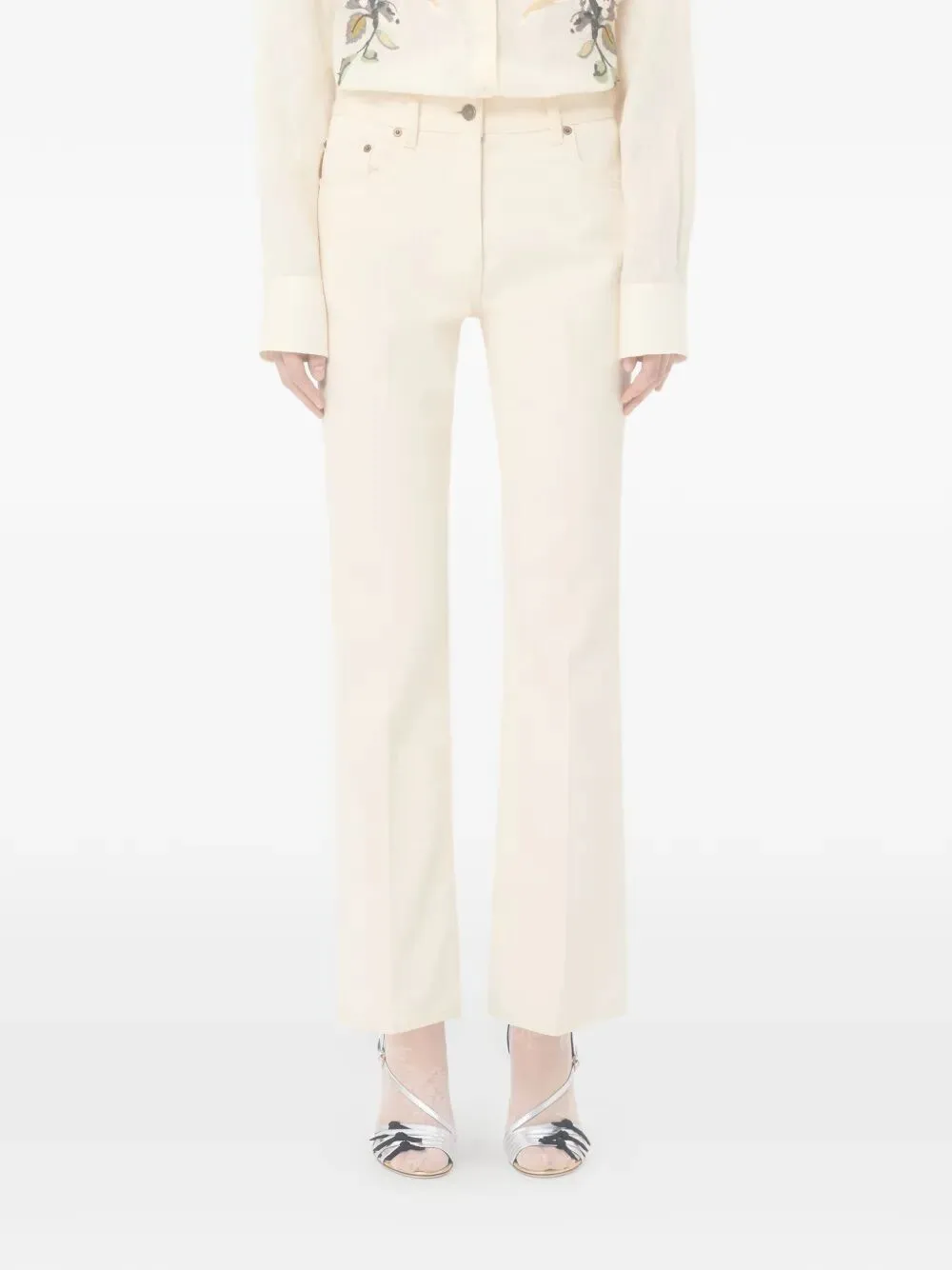 FLARED DENIM JEANS sold by Lord & Taylor product image thumbnail 4
