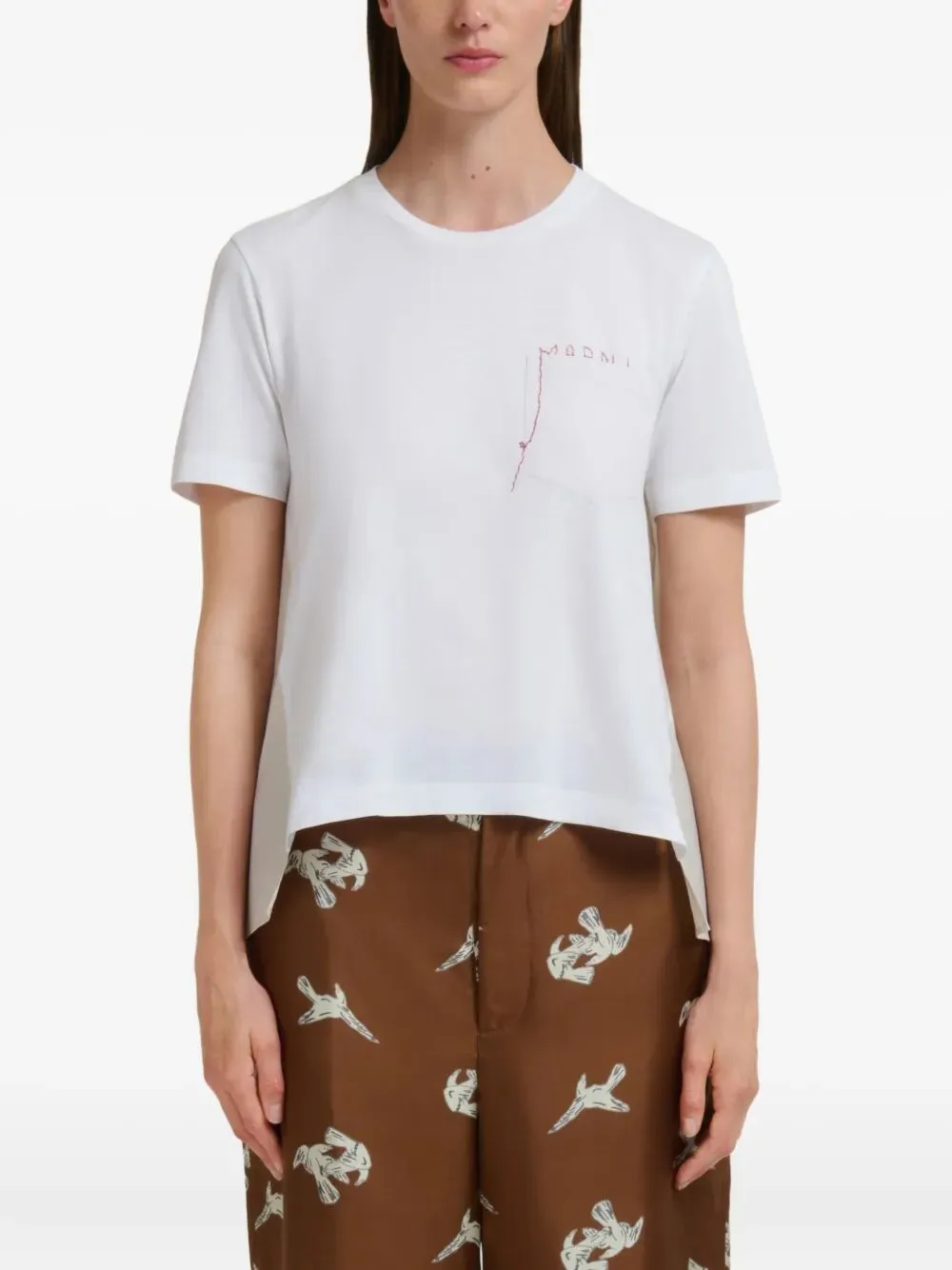 COTTON T-SHIRT WITH EMBROIDERED MARNI LOGO sold by Lord & Taylor product image thumbnail 2